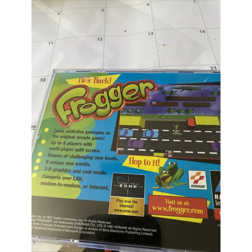 He's Back Frogger (PC CD-ROM, 1997) Hasbro Interactive Game Windows 95